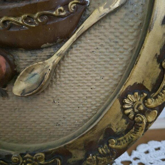 2 Vintage Wall Decor Oval Frames Vegetables - Picture 11 of 12